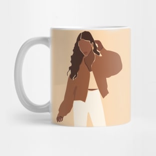 Beautiful Women Modern Minimalistic Illustration Mug